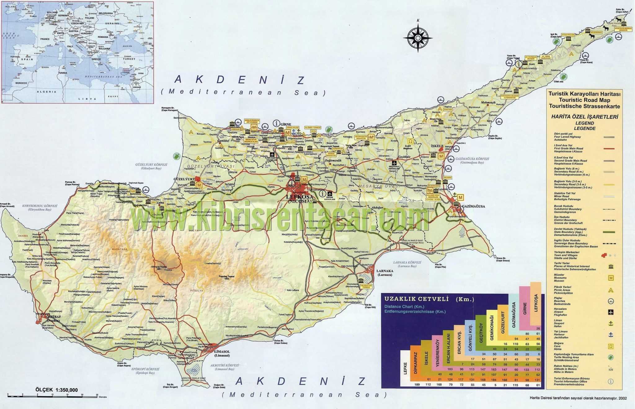 kıbrıs haritasi